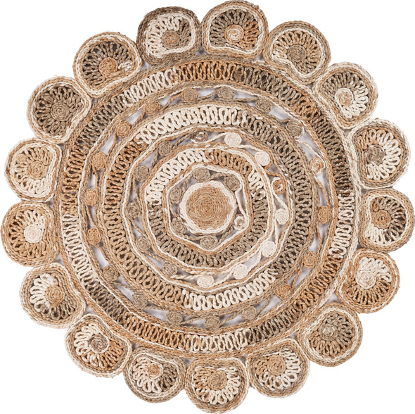 LR Home Boutique Jute 12042 Bleach Natural Rug