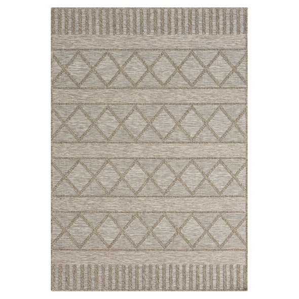 LR Home Oslo 82118 Tan Brown Rug