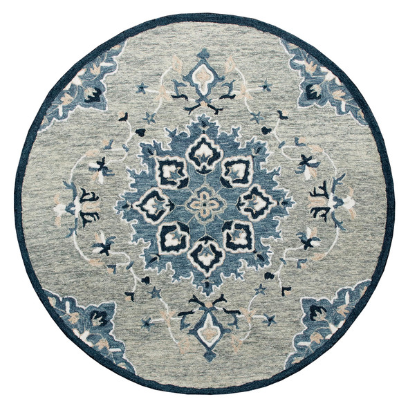 LR Home Rugs Ariel 22134 Gray Blue Rug
