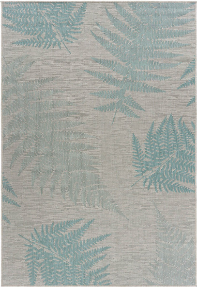 LR Home Sanibel 81648 Teal Cream Rug