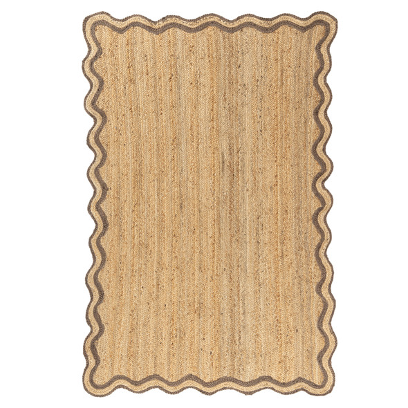 LR Home Scallop Jute 82724 Natural Partridge Rug