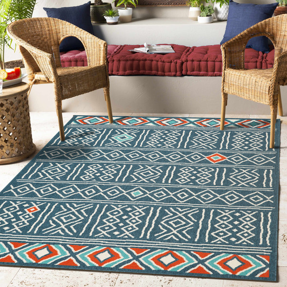 LR Home Tribu 82498 Ivory Navy Rug