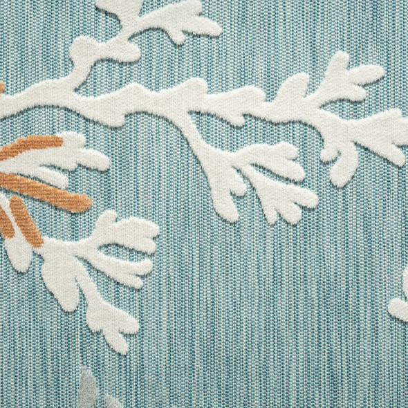 LR Home Veranda 82103 Blue Orange Navy White Rug