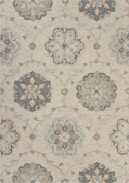 LR Home Victorian 81582 Ivory Light Blue Rug