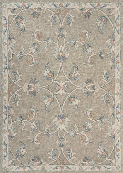 LR Home Victorian 81581 Silver Cream Blue Rug