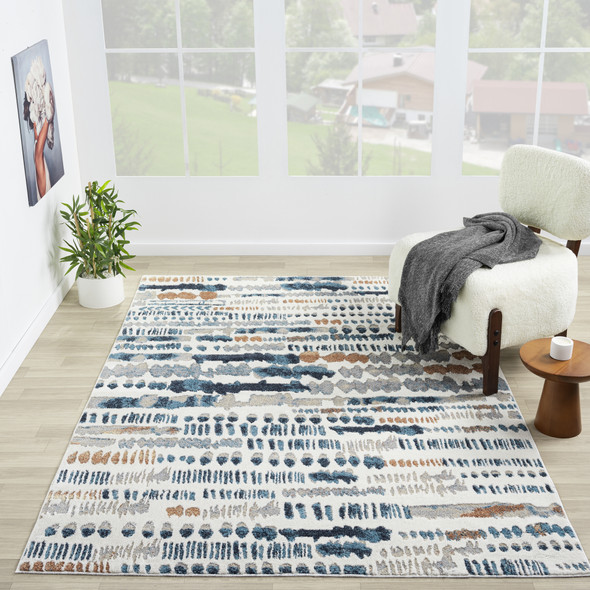 LR Home Vista 82645 Blue Gray Rug