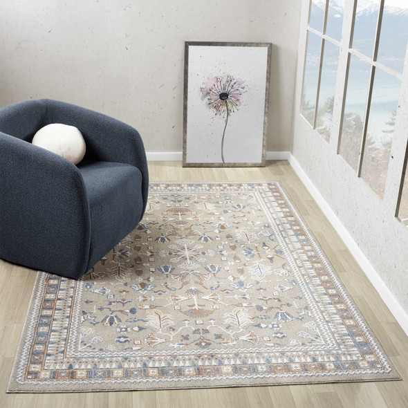 LR Home Vista 82643 Beige Rust Rug