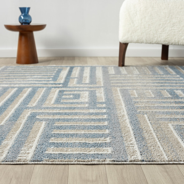 LR Home Vista 82647 Beige Blue Rug