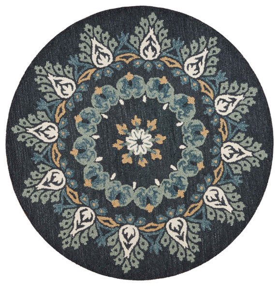 LR Home Dazzle 54097 Charcoal Teal Rug