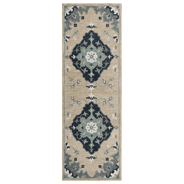 LR Home Rugs Ariel 22142 Beige Gray Rug