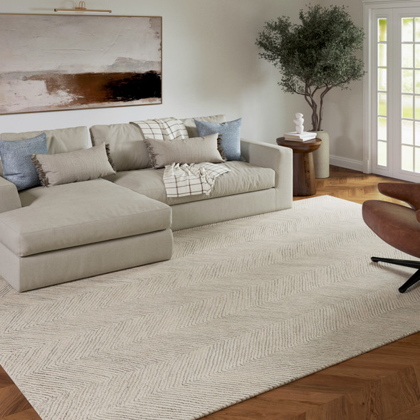 LR Home Scapes 82864 Silver Ivory Rug