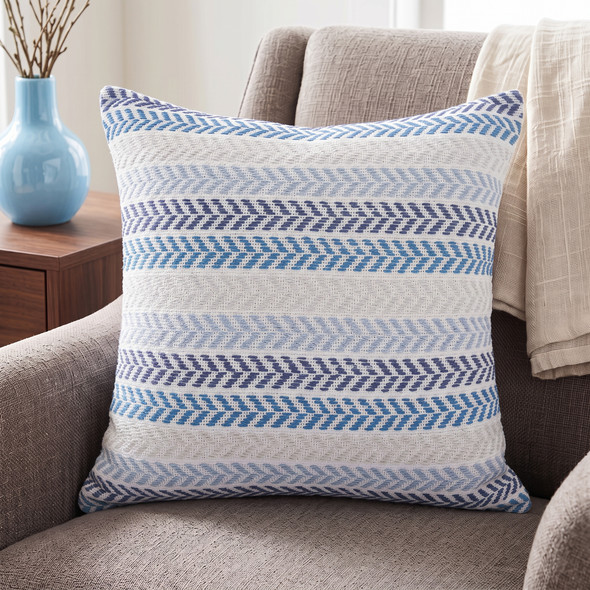 LR Home Altair 03457 Blue Beige Pillow