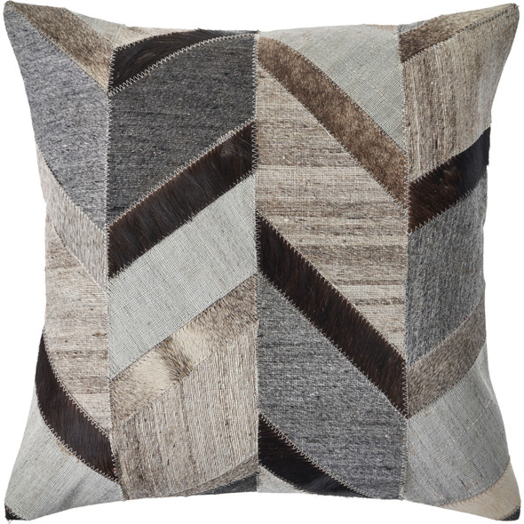 LR Home Wayne 07487 Gray Brown Pillow