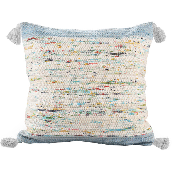 LR Home Revive 07963 Eggshell Blue Multi Pillow