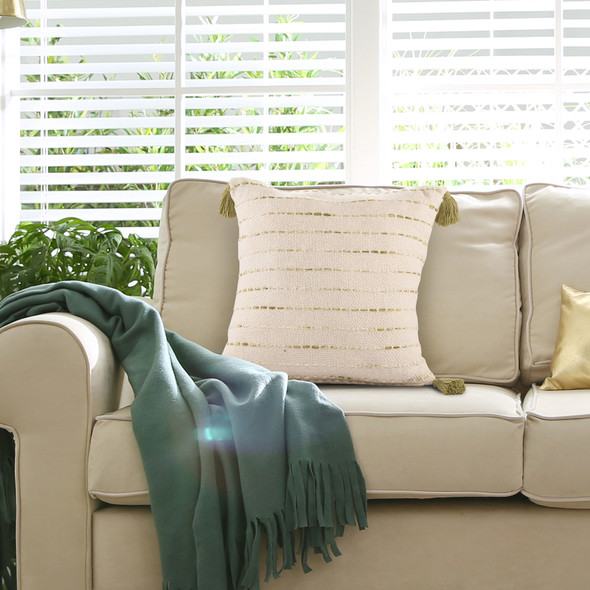 LR Home Dash 07966 Olive Green Pillow