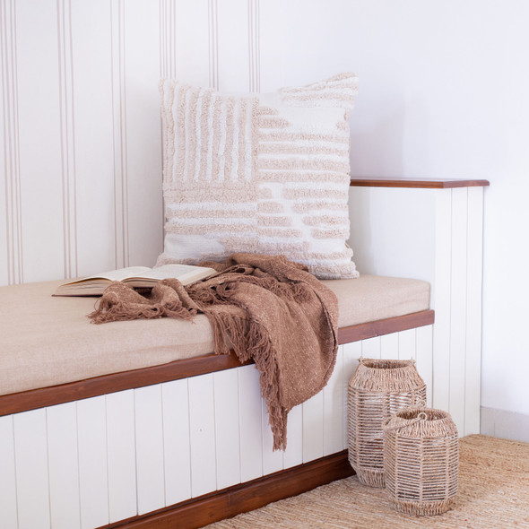 LR Home Stacy Garcia 08442 Beige White Pillow