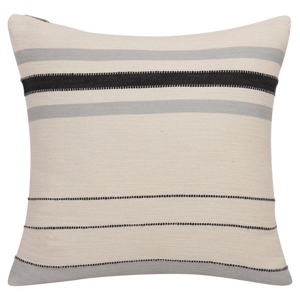 LR Home Wilmington 08502 Ivory Gray Pillow