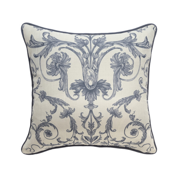 LR Home Rococo 08824 Blue Ivory Pillow