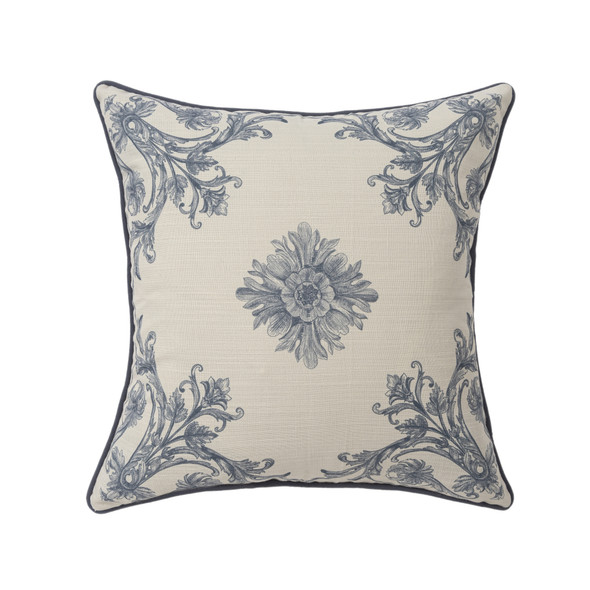 LR Home Rococo 08829 Blue Ivory Pillow