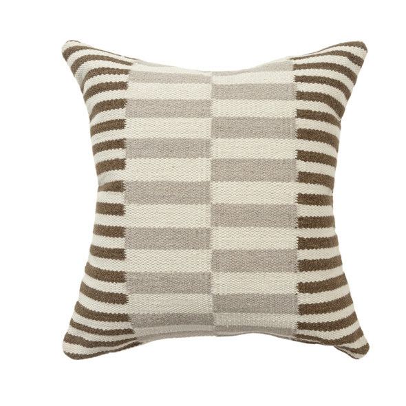 LR Home Bauhaus 08885 Brown Gray Pillow