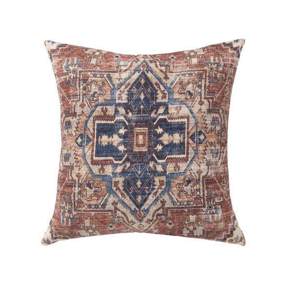 LR Home Taj 08896 Rust Navy Pillow