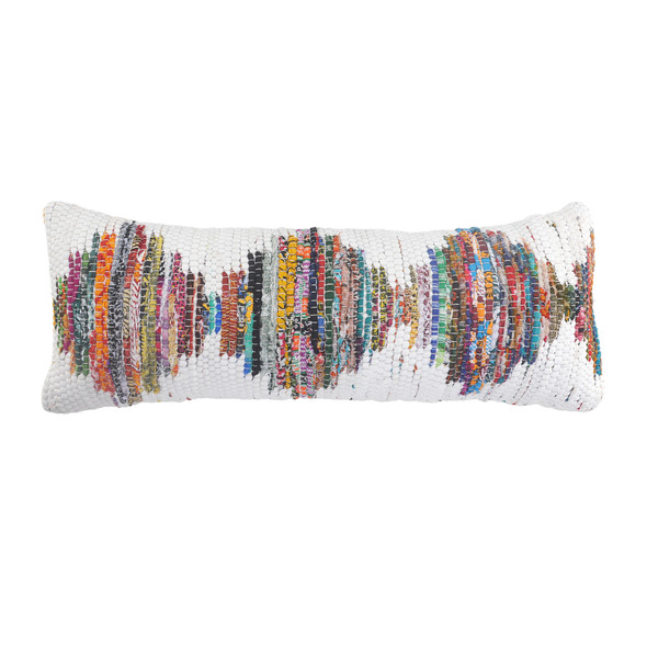 LR Home Chindi 7626 White Multicolor Pillow