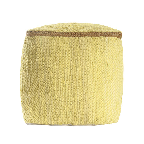 LR Home Dillon 4648 Dusky Citron Pouf