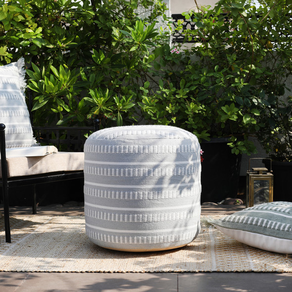 LR Home Atlantis 34013 Light Blue Pouf