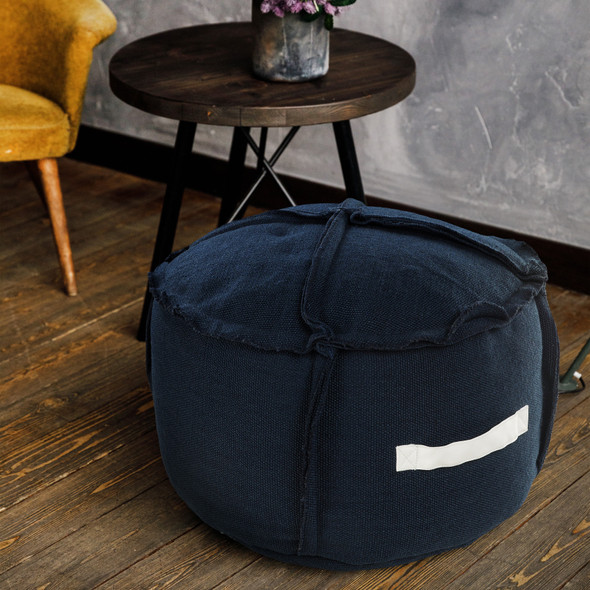 LR Home Atlantis 34015 Navy Blue Pouf