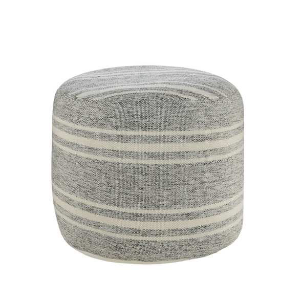 LR Home Atlantis 34019 Gray Pouf
