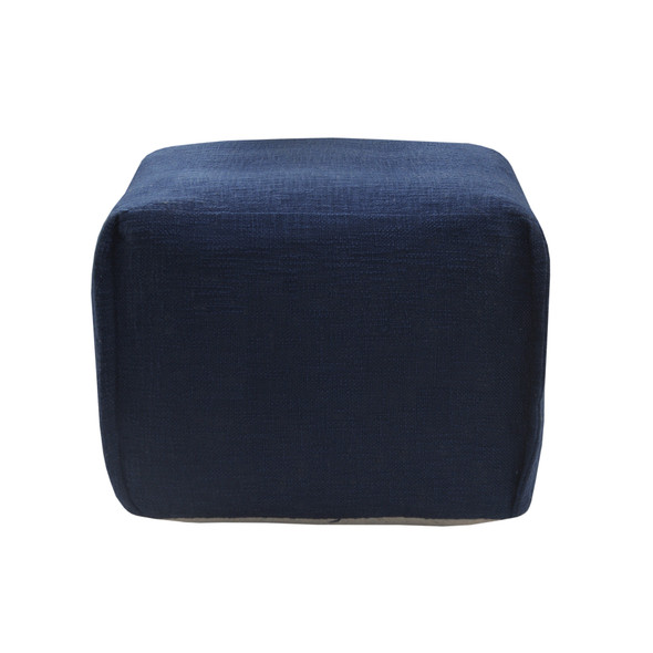 LR Home Zion 34033 Insignia Blue Pouf