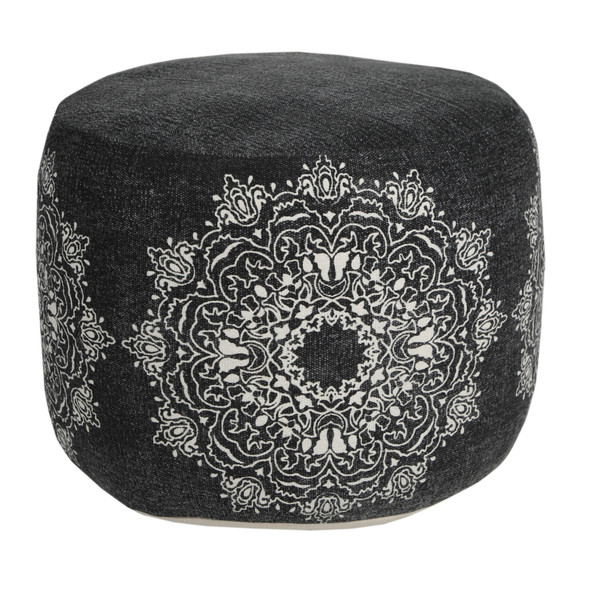 LR Home Enigma 34047 Black Pouf