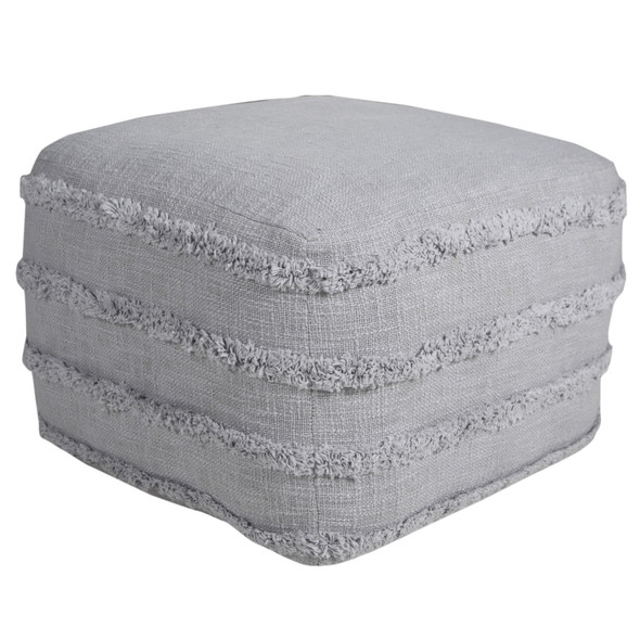LR Home Revelation 34049 Light Gray Pouf