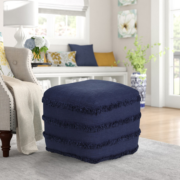 LR Home Revelation 34050 Navy Blue Pouf