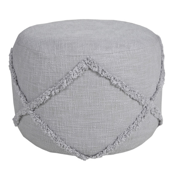 LR Home Revelation 34053 Light Gray Pouf