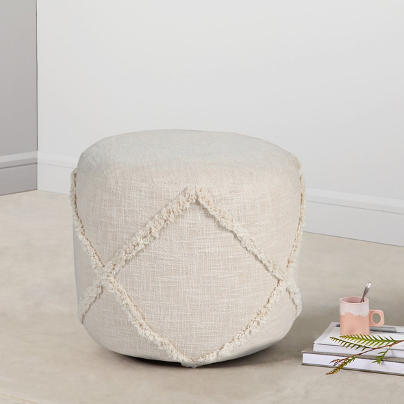 LR Home Revelation 34054 Beige Pouf
