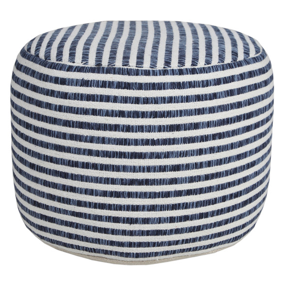 LR Home Quincy 34064 Blue White Pouf