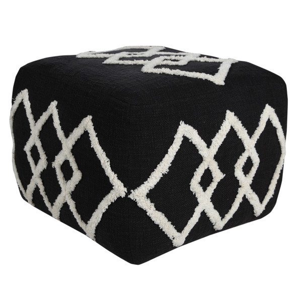LR Home Avant-garde 34066 Black White Pouf