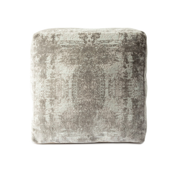 LR Home Milano 34105 Gray Ivory Pouf