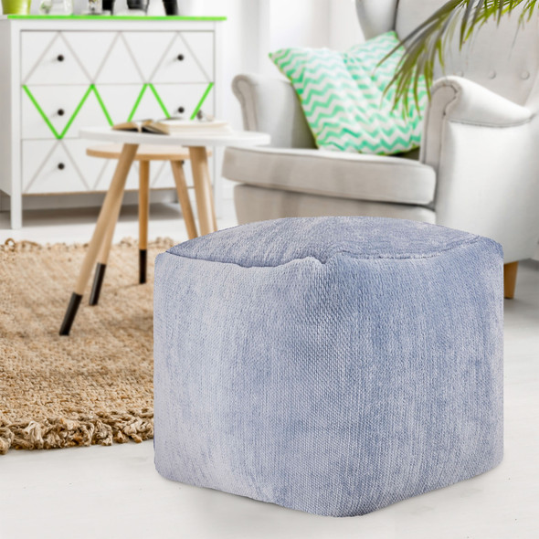 LR Home Yakar 34132 Spa Blue Pouf