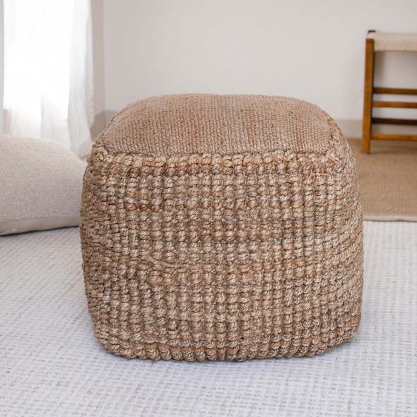 LR Home Jute Poufs 34159 Brown Pouf