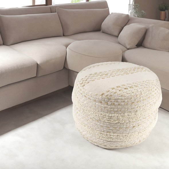 LR Home Dash 34180 Beige Pouf