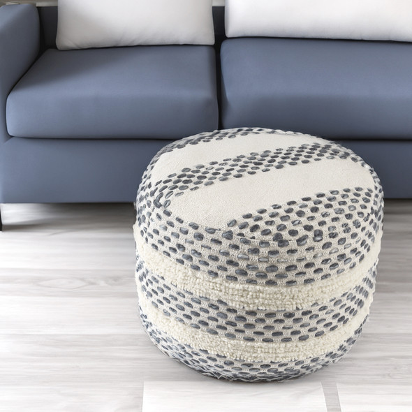 LR Home Dash 34181 Navy Blue Pouf