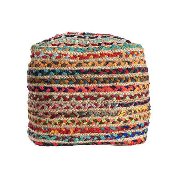 LR Home Shashi Pouf 34239 Multi Natural Pouf