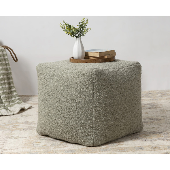 LR Home Boucle 34275 Green Pouf
