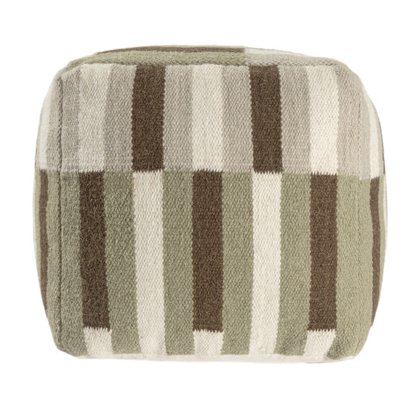 LR Home Bauhaus 34277 Ivory Brown Pouf