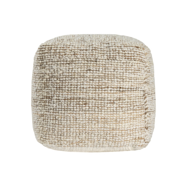 LR Home Savanna 34280 Ivory Natural Pouf