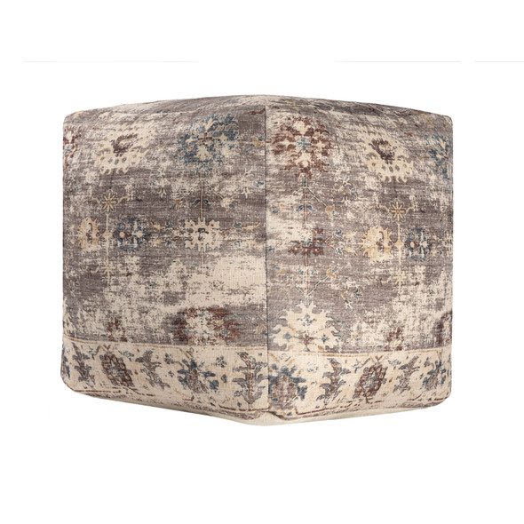 LR Home Taj 34287 Taupe Pouf
