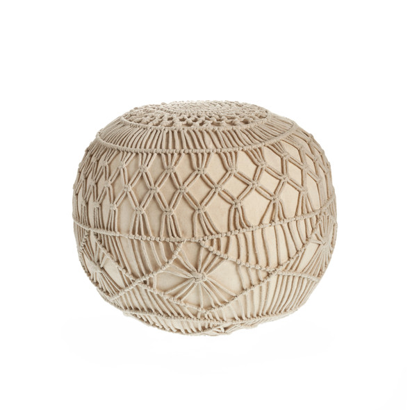 LR Home Astrid 99707 Beige Natural Pouf