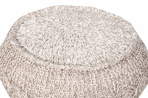 LR Home Astrid 99710 Grey Natural Pouf